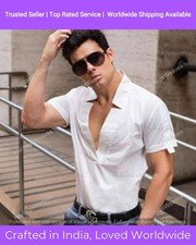 Mens Kurta color White Traditional Mens Cotton Fancy Kurta Festival Dress Kurta