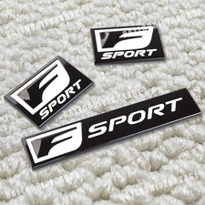 3x F-sport Emblem Fender Rear Side Badge For Is-f Gs F Rc Is250 350 Glossy Black 3x F-sport Emblem Fender Rear Side Badge For Is-f Gs F Rc Is250 350 Glossy Black