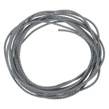 5.5 Yards 3mm Dia Leather Cord Braided String for DIY Crafts, Gray