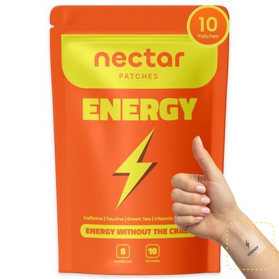 Nectar Energy Patches   Daily Wear Patch with Caffeine, Green Tea & Botanical...