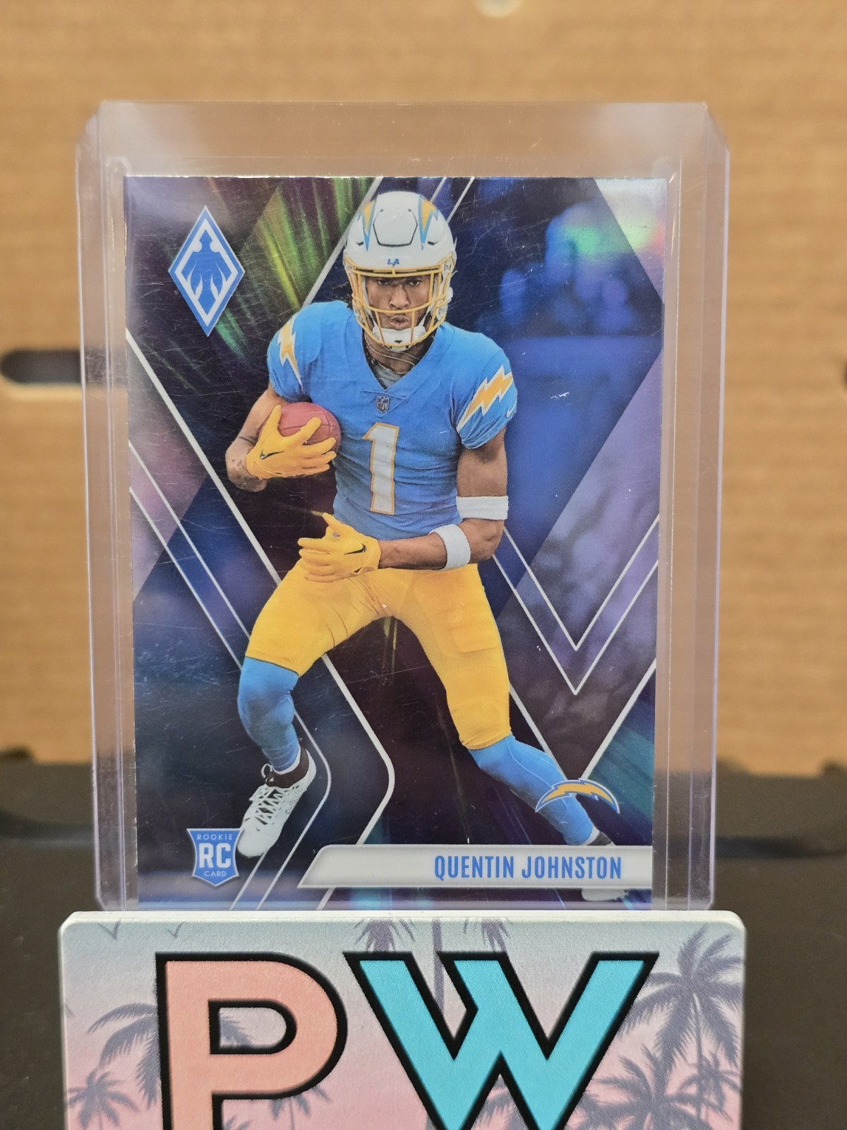 Quentin Johnston #107 (RC) - 2023 Panini Phoenix Rookie Color Burst LA Chargers