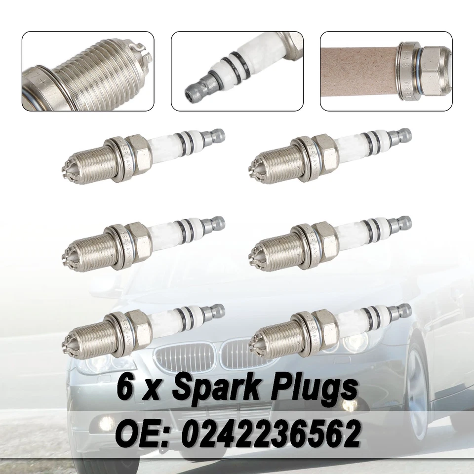 6x Spark Plugs 0242236562 for BMW E36 E46 323i 325i 323i 328i 330i E39 - Изображение 4 из 4