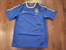 Brazil Nike 2010 2011 away football short sleeve shirt in size men's small