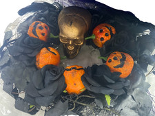Golden skull Halloween Wreath