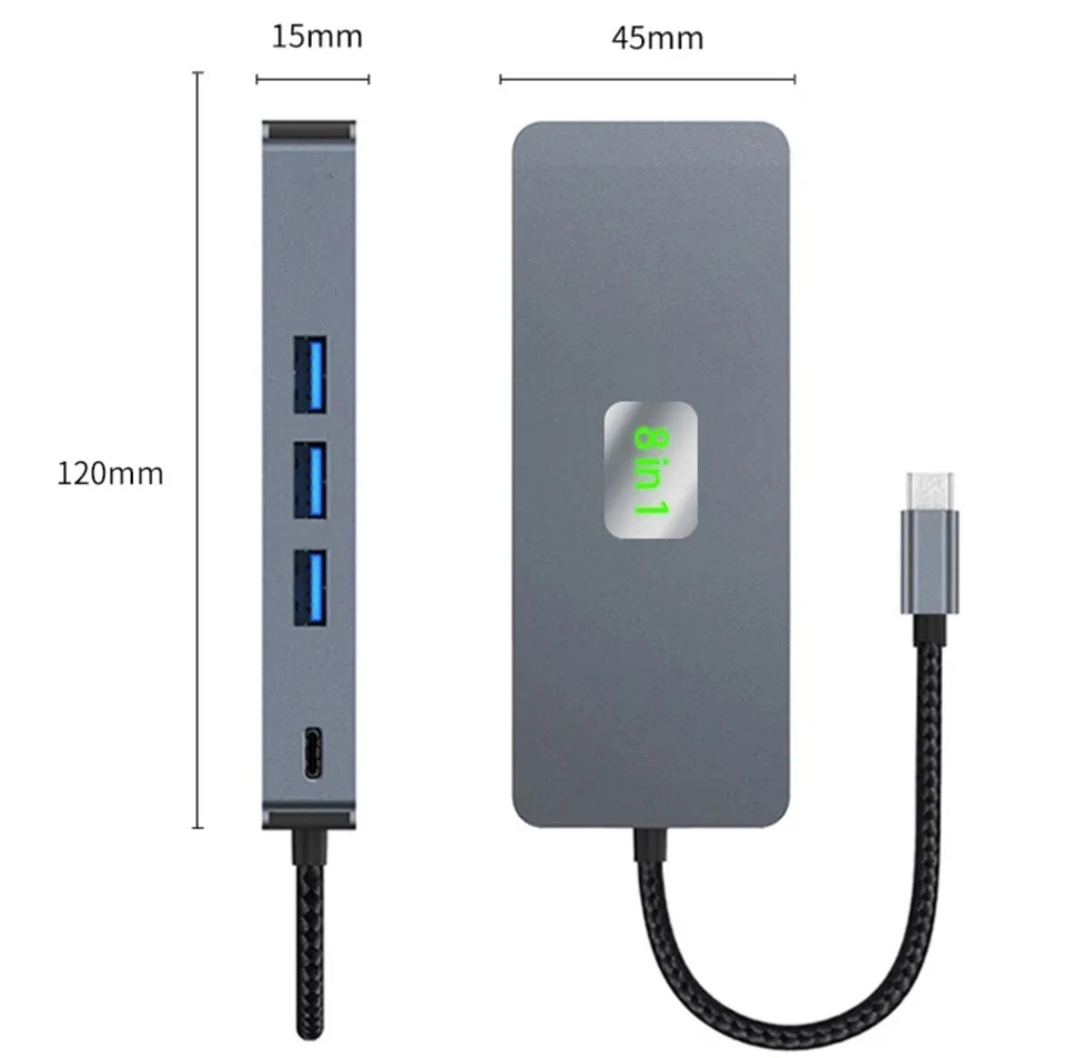 Docking Station for Laptops and Tablets, 8-in-1 USB-C, Triple 4K HDMI - Image 4 of 4