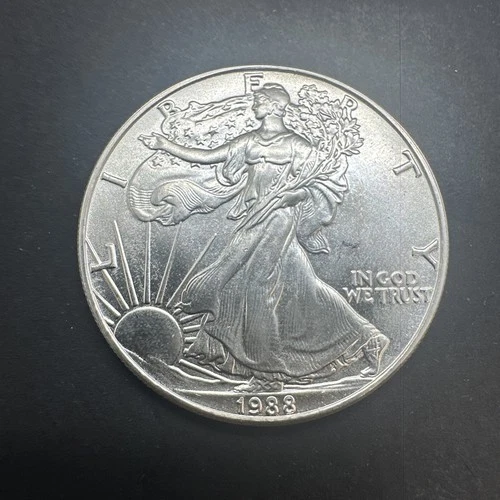 1 Oz .999 Fine Silver 1988 Walking Liberty Eagle One Dollar Coin Bullion 001