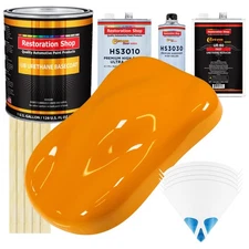 Speed Yellow Gallon Premium URETHANE BASECOAT CLEARCOAT Car Auto Paint FAST Kit