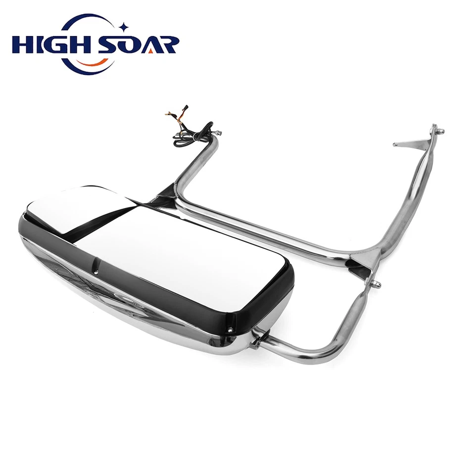 Espejo de puerta cromado térmico lado derecho pasajero para Peterbilt 386 389 367 379 382 Foto 4 de 4