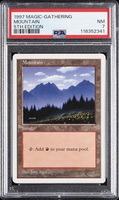 1997年 マジック：ザ・ギャザリング マウンテン 1997 MTG 5TH EDITION MOUNTAIN PSA 7 | eBay