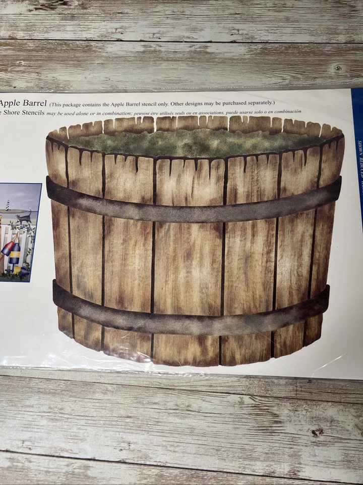 Vintage Stencil Ease Mural Wall Stencil Apple Barrel Style #D-604 (2000) - Image 3 of 4