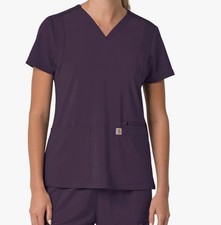 NEW Carhartt Scrubs C13210 Women's Force Cross-Flex Modern Fit Flex Panel Small