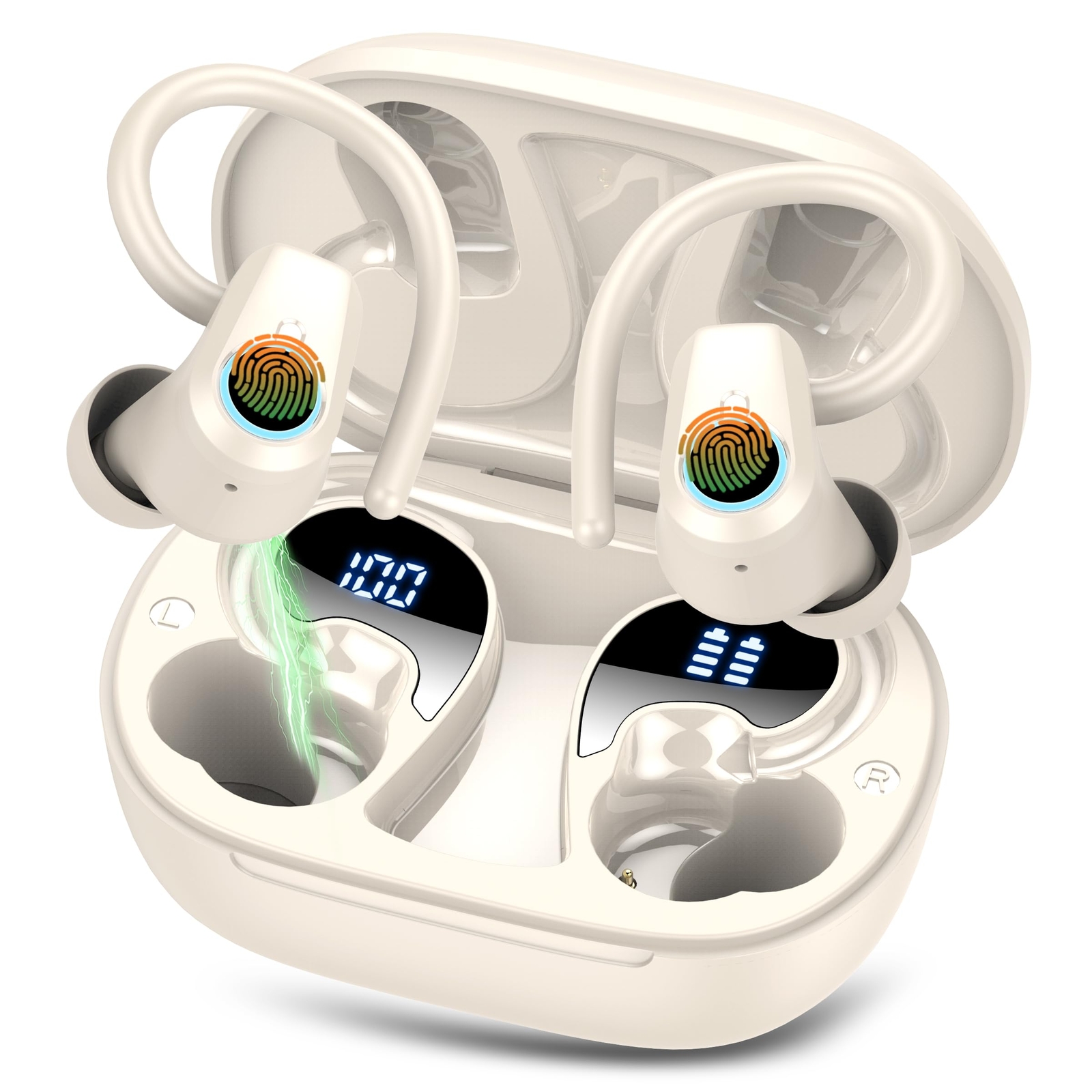 Wireless Earbuds, Bluetooth 5.3 Headphones Sport, Ear buds Wireless Earbuds B...