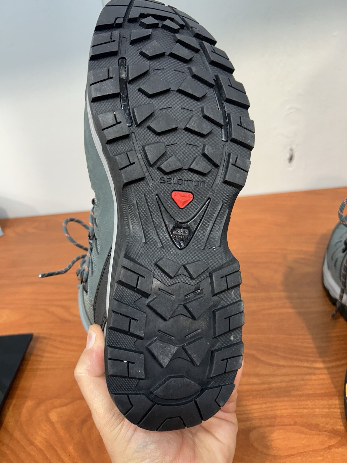 Stivali donna 9 Salomon 4D Contagrip Mid escursionismo GoreTex Ortholite grigio 145464