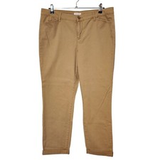 Charter Club Womens Ankle Cuffed Beige Pants Size 12