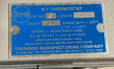350235 Thermon N-1 Thermostat 4-350235 | eBay