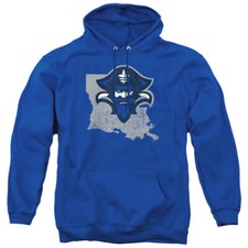 The Of New Orleans Adult Pullover Hoodie State Shape, Royal Blue, S-3XL