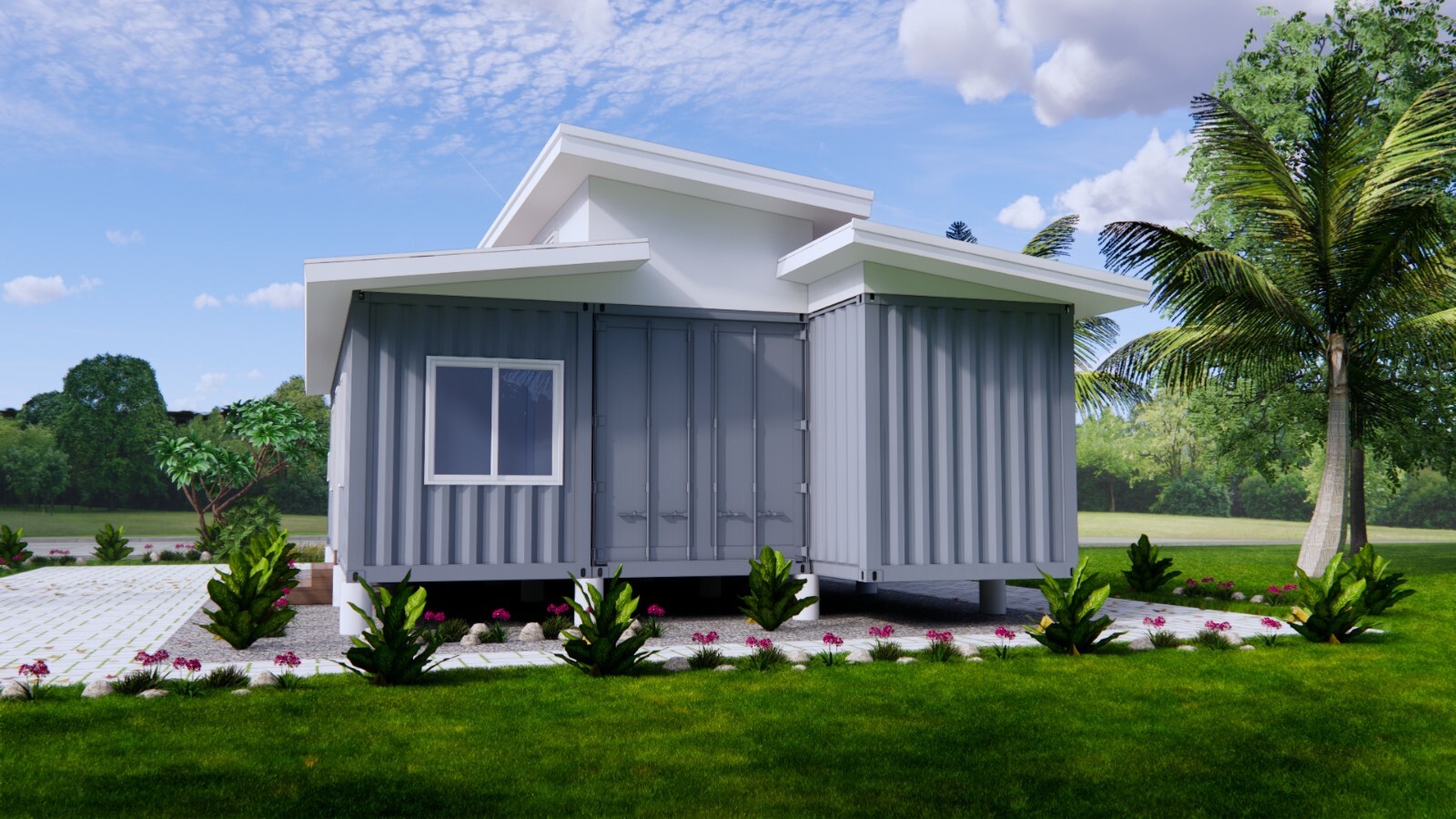3 High Cub Container 24x40 Feet 2 Beds 1 Bath Shed Roof PDF (A4 Hard ...