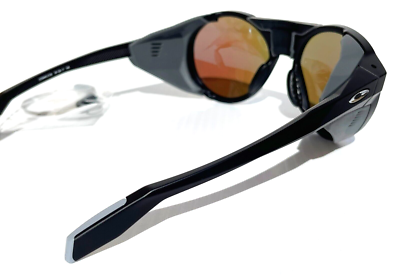 Oakley CLIFDEN Matte Black Round POLARIZED Galaxy Blue Mirror