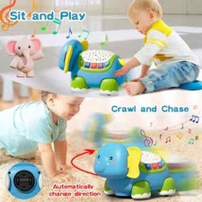 5 in 1 Multifunction Elephant Crawling Toys with Music,Light  Projector 0-12mth