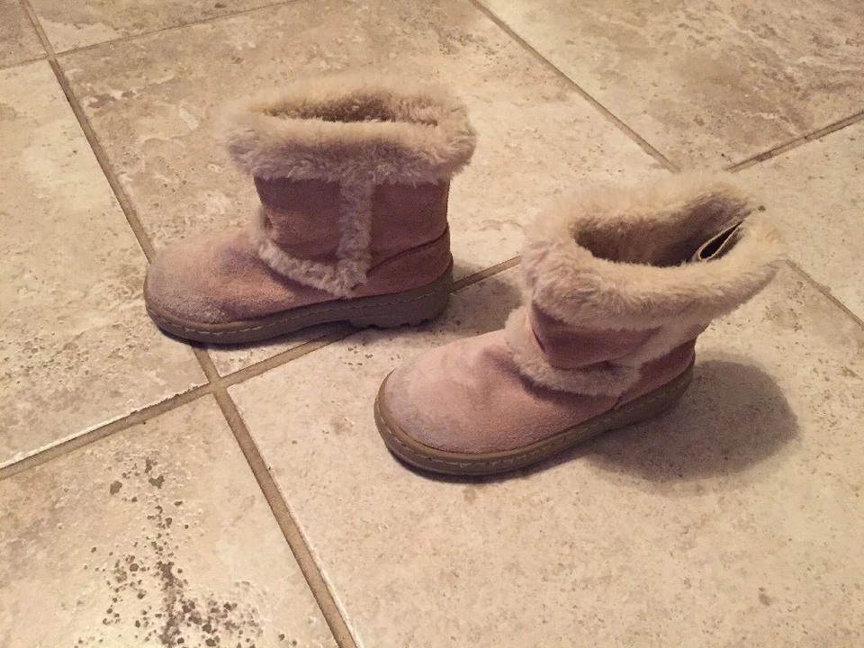 褪色荣耀儿童靴棕褐色麂皮绒 10 1/2 码绝缘学步儿童短靴 — 第 4/4 张图片