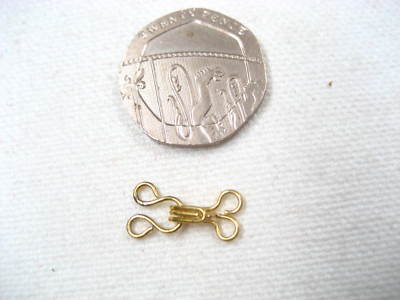20sets gold Hook and Eye Fasteners skirt dress Bra Sew On collar hook | eBay