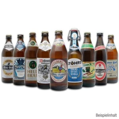 9er fränkisches Bier-Paket feinste Biere aus Franken Sorte Helles / Lager