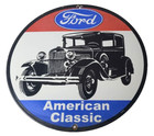 Vintage Ford Motors Sign - American Classic Garage Gas Automotive Porcelain Sign