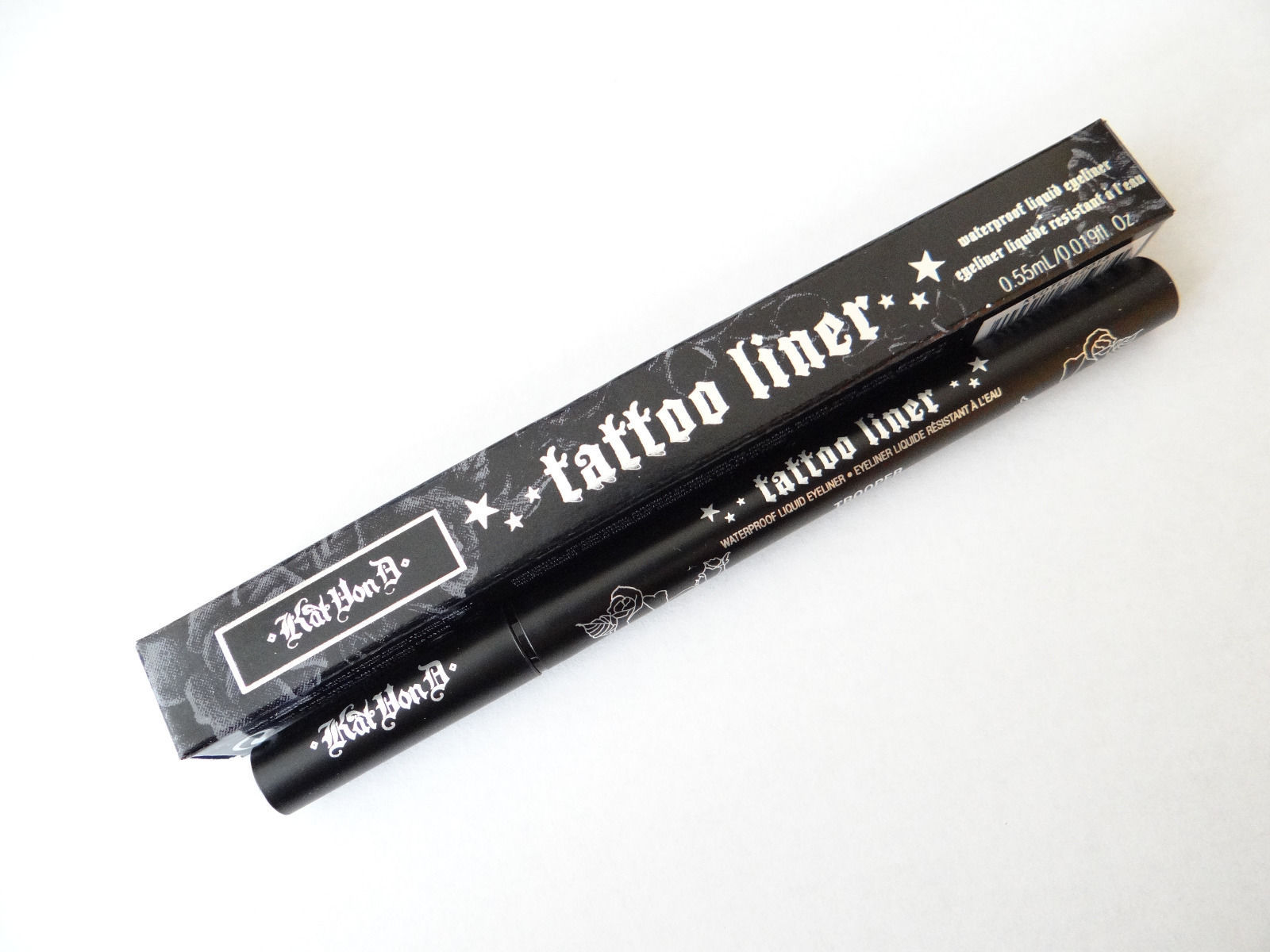 KAT VON D TATTOO LINER TROOPER BLACK WATERPROOF EYELINER FULL SIZE NEW