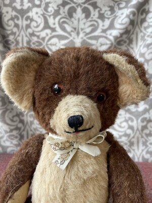 Teddybär antik alt englisch - Tubsy 13'' um 1940/50er Alpaka - wahrscheinlich Chad Valley