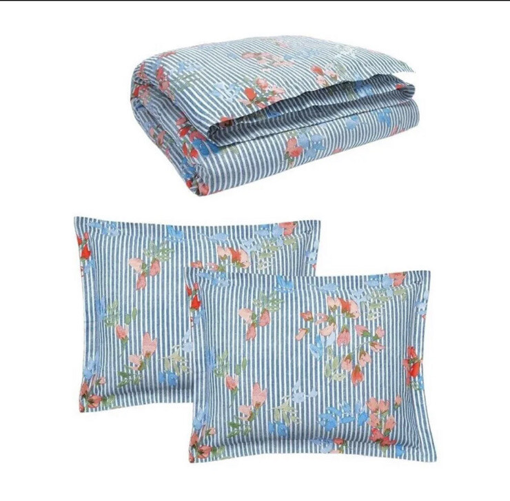 Ralph Lauren Maggie Floral Stripe Blue Pink White Bedding eBay