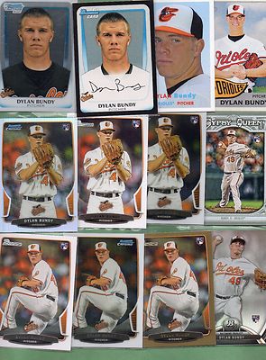 Dylan Bundy (Baltimore Orioles) 25 card lot w/ Rookies, Inserts & Refractors!