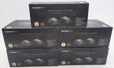 Lot of 5 KanexPro HDMI Full HD Extender over Cat6 PN: EXT-HD60M
