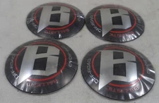 Ballistic Wheels Black Custom Wheel Center Cap STICKER Set 4 # DECAL-B-WX02FB