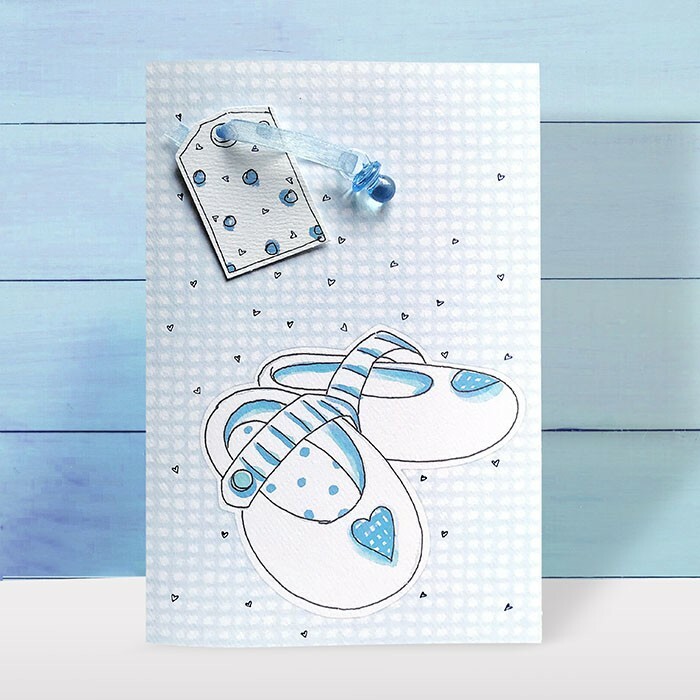 Einladungskarten zur Taufe mit Umschlag, Druck für Junge und Madchen 58997