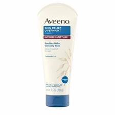 Aveeno Overnight Body Cream Dry Skin Relief Intense Moisture 7.3 oz Pack of 2