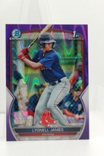 Lyonell James RayWave Purple Refractor /250 1st Bowman - 2023 Bowman #BCP-118