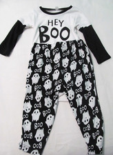 NWT 12 MO. BABY BOY'S HALLOWEEN "BOO" / GHOST 2 PIECE SET - ONE-PIECE PANTS