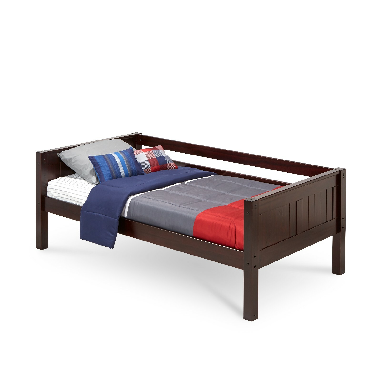 Solid Wood Daybed Bed, Panel Style, Factory Direct, Brown, Option of Trundle