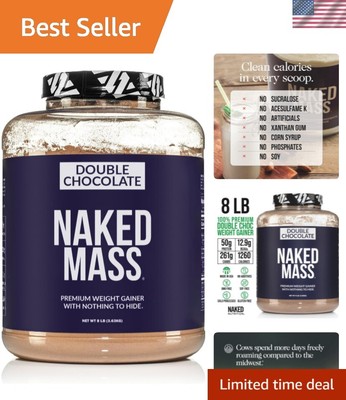 All Natural Double Chocolate Mass - 8Lb Protein Powder, GMO, Gluten & Soy Free