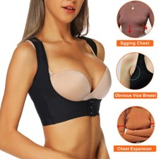Womens Posture Corrector Bra Wireless Back Support Bust Lift Up Tops  Arm Shaper