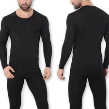 Men Thermal Long Johns Underwear for Winter Ski Warm Base Layer Top & Bottom Set