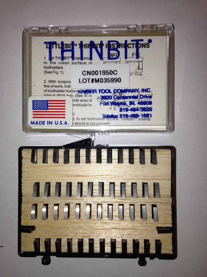 Kaiser Thinbit Carbide Cutoff Grooving Insert Set of 50 New Lathe Tooling