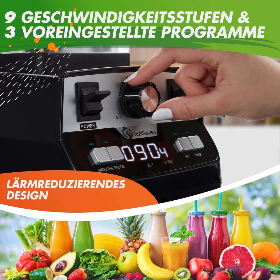 NUTRI-BLENDER MAX Hochleistungsmixer Standmixer [2000W] -100% BPA-frei - Bild 4 von 4