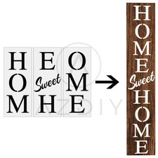 Home Sweet Home Stencil Large Letter Stencil for Porch Sign Home D cor  DIY