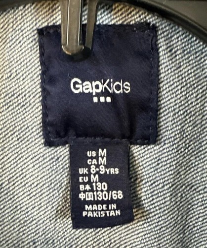 Gap Kids Jean Jacket Youth Girls Size Medium (8-9) Denim Long Sleeve - Picture 3 of 11