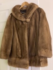 Women’s Vintage Evan’s Mink Fur Short Coat Brown Size M