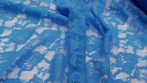 FLORAL PRINT STRETCH LACE FABRIC : 138CM WIDE : PRICE PER 1/2 mtr : RML1 - Picture 26 of 33