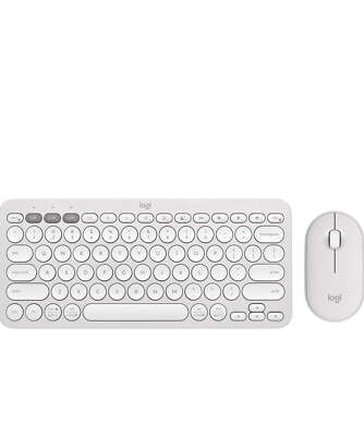 Logitech Pebble 2 Combo, Wireless Keyboard and Mouse, Quiet and Portable, Custom