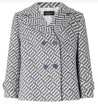 James Lakeland Double Breasted Jacket Ladies Blue Size Uk 14 #ref106
