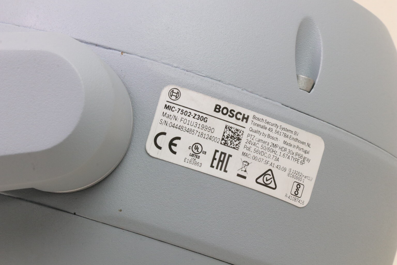 BOSCH MIC IP STARLIGHT 7000I NETWORK PTZ CAMERA MIC7502Z30G NEW